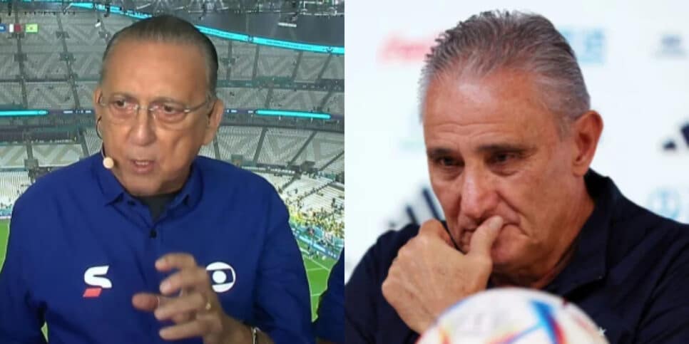 Galvão Bueno detona atitude de Tite ao vivo após eliminação da Copa do Mundo (Foto: Reprodução)