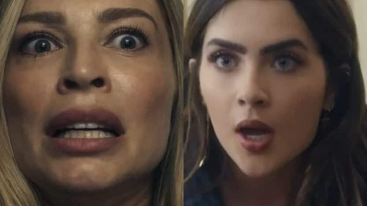 Chiara (Jade Picon) e Debora (Grazi Massafera) na novela Travessia da Rede Globo