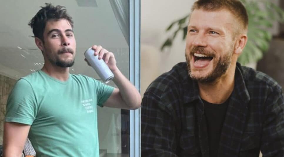 Apenas de sunga, Rafa Vitti posta foto fazendo churrasco e Rodrigo Hilbert comenta: "Parte de baixo" (Foto: Reprodução / Instagram)