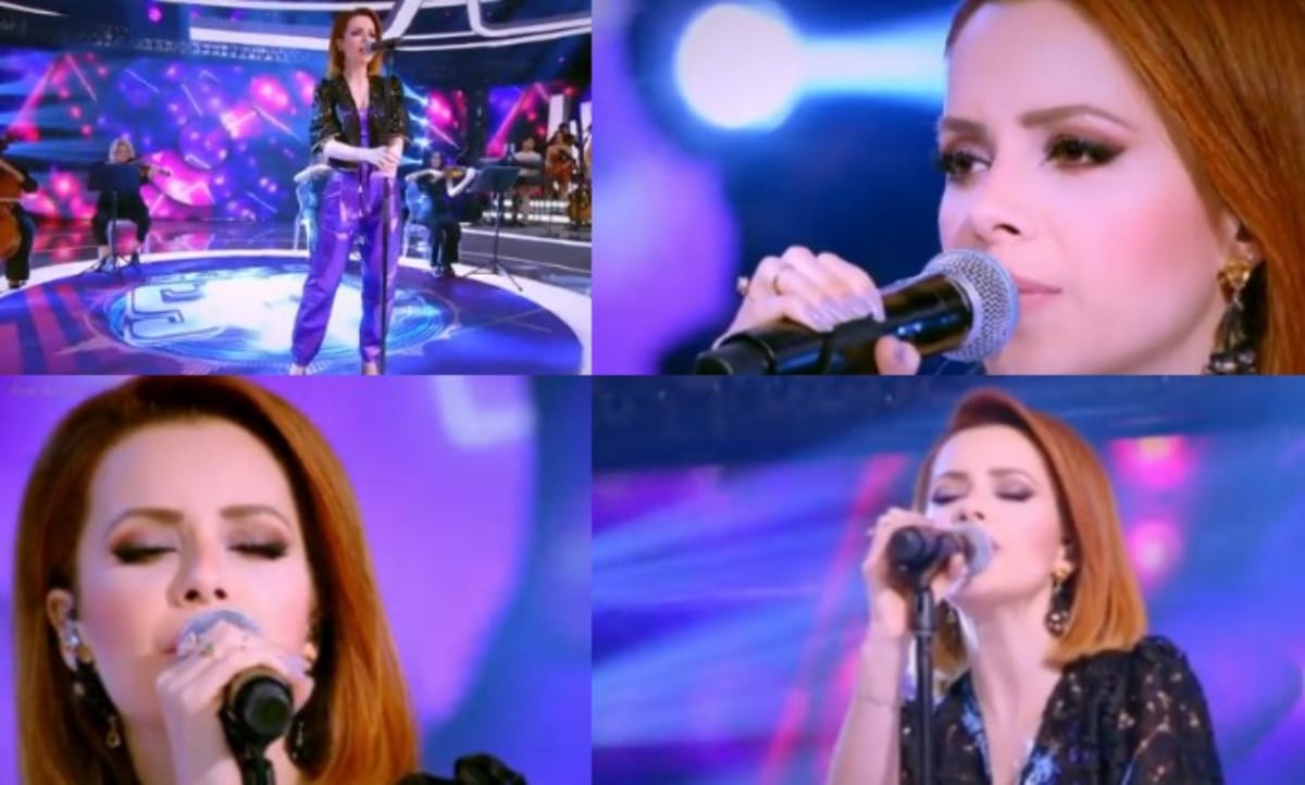 Sandy surpreendeu ao cantar música especial no Caldeirão com Mion do último sábado (Foto: Montagem HoraDoBenefício)