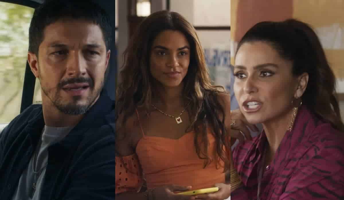 Oto, Brisa e Helô na novela Travessia da Rede Globo