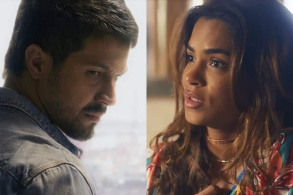 Oto (Romulo Estrela) e Brisa (Lucy Alves) em Travessia da rede Globo