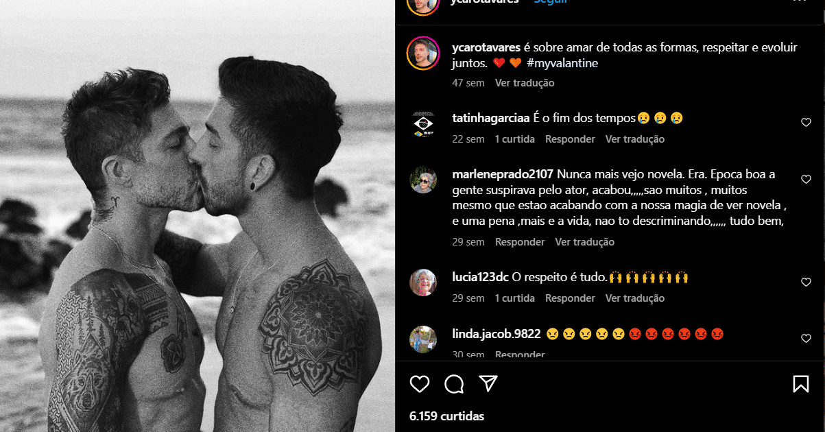 Postagem de Ycaro Tavares com seu grande amor (Foto Reprodução/Instagram)