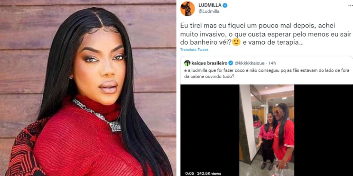 Ludmilla reclama de fãs que pediram foto em banheiro em shopping (Imagem Reprodução Internet)