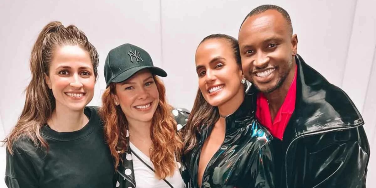 Eduarda Porto, Fernanda Souza, Carol Peixinho e Thiaguinho juntos (Imagem Reprodução Internet)