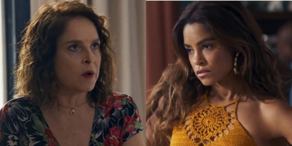 Travessia: Núbia faz um barraco ao descobrir armação de Núbia (Imagem Reprodução Internet)