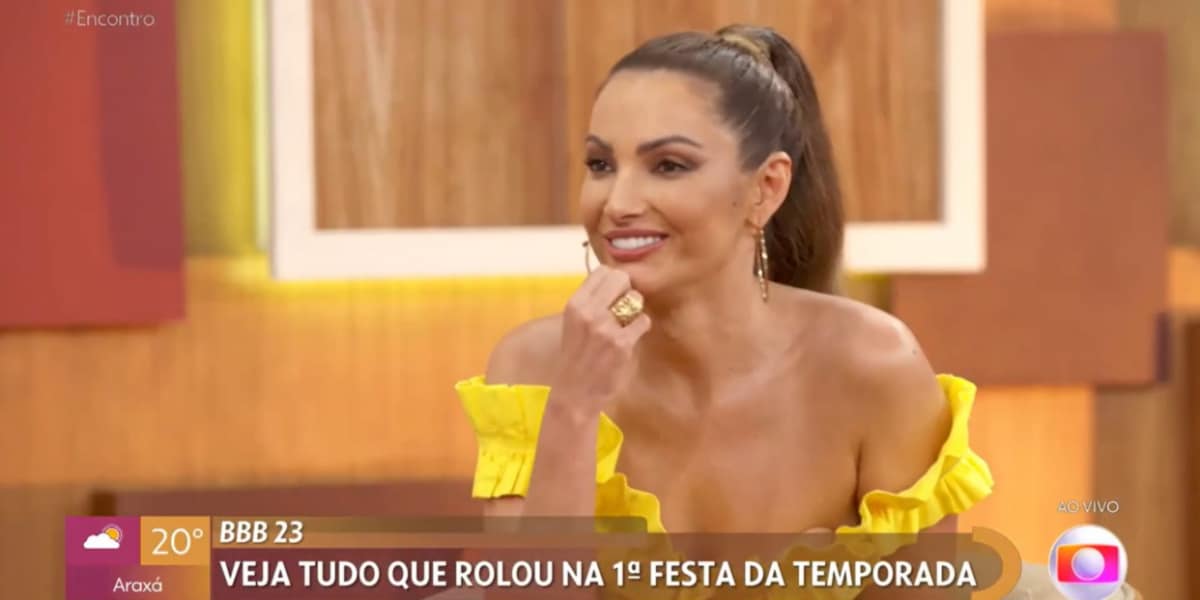 Patrícia Poeta surpreende ao fazer pedido ao vivo no Encontro (Imagem Reprodução Gshow)