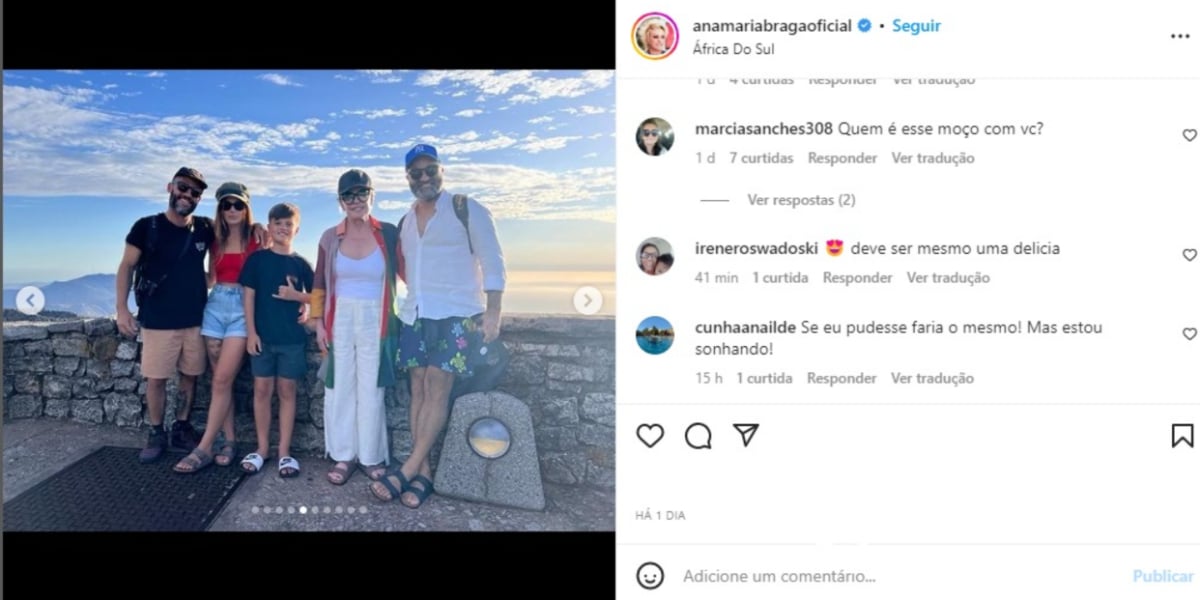 Ana Maria Braga posta primeira foto com o namorado (Imagem Reprodução Instagram)