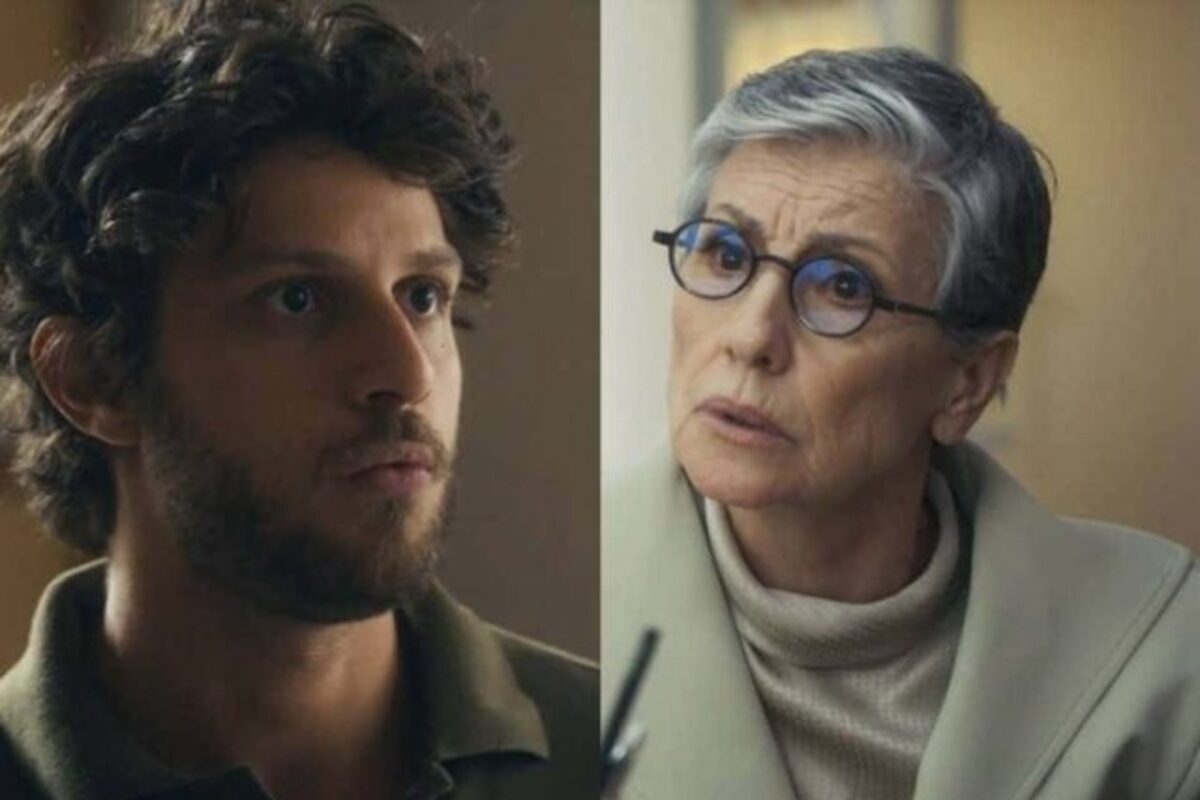 Ari (Chay Suede) e Cidália (Cássia Kis) em Travessia da Rede Globo