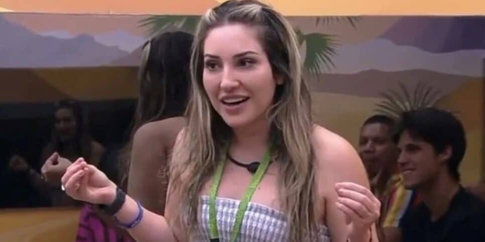 Amanda fala sobre vaso entupido no banheiro do BBB23 (Foto: Reprodução)