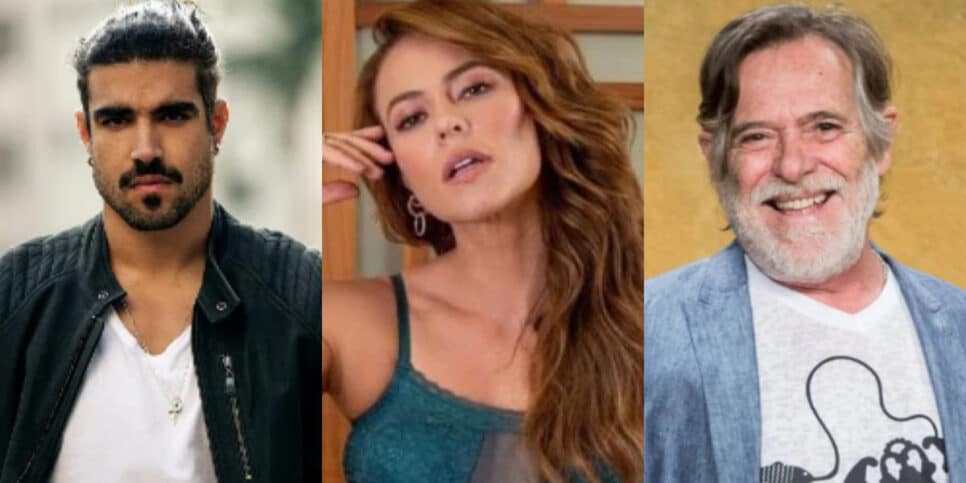 Caio Castro, Paolla Oliveira e Zé de Abreu (Foto: Montagem HoraDoBenefício)