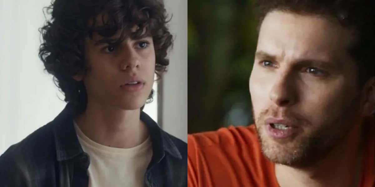 Rudá (Guilherme Cabral) e Caíque (Thiago Fragoso) em Travessia da Globo