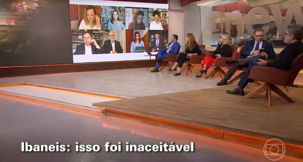 Celular de jornalista toca ao vivo na Globo (Foto: Reprodução)