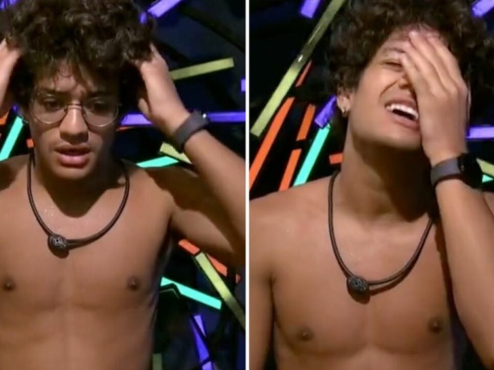 Gabriel Santana no confessionário do BBB23 da Rede Globo