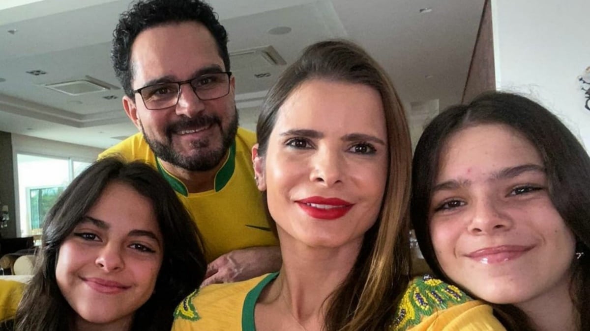 Os grandes amores o sertanejo: sua esposa e as filhas gêmeas