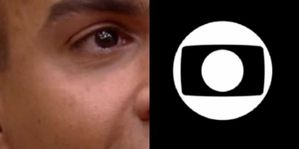Apresentador da Globo não conteve choro (Foto: Montagem HoraDoBenefício)