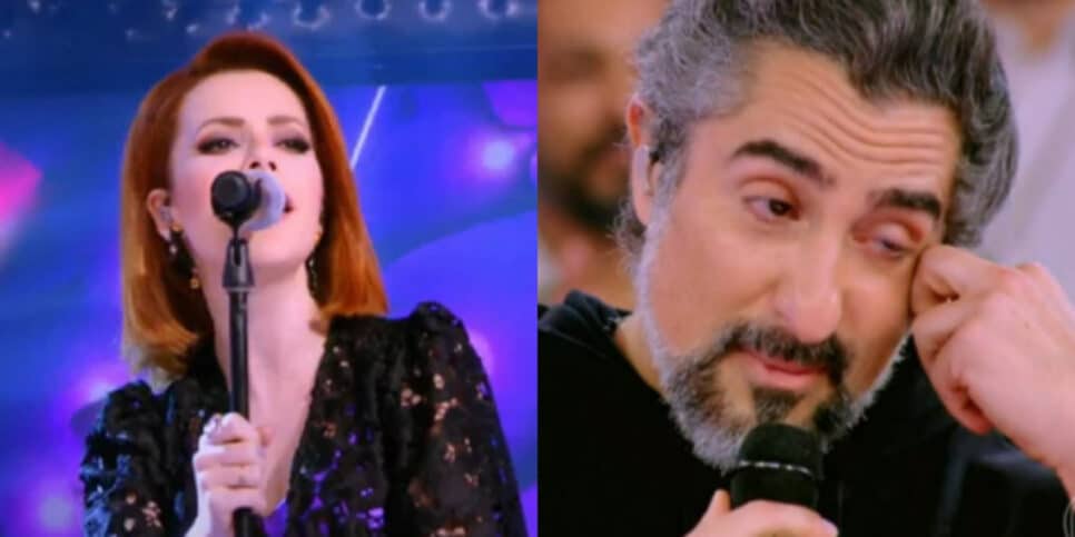 Sandy fez Marcos Mion chorar no Caldeirão (Foto Reprodução/Montagem/Aaron Tura Tv)