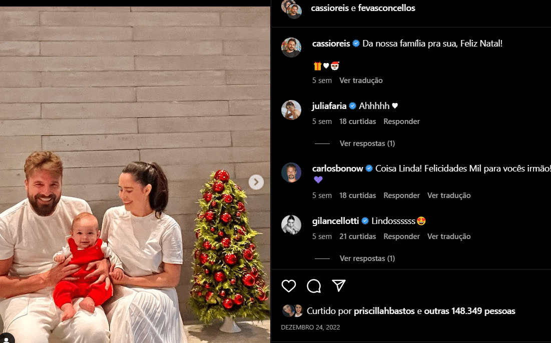 Publicação de Fernanda Vasconcellos em suas redes sociais (Foto Reprodução/ Instagram)