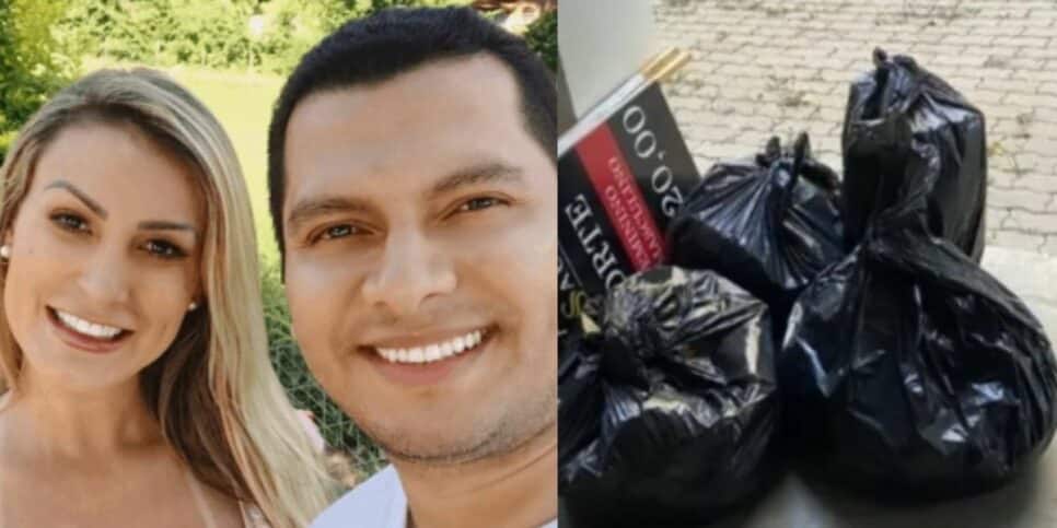 Ex de Andressa Urach coloca roupas dela em sacolas de lixo e a enxota de casa: "Mulher imunda"