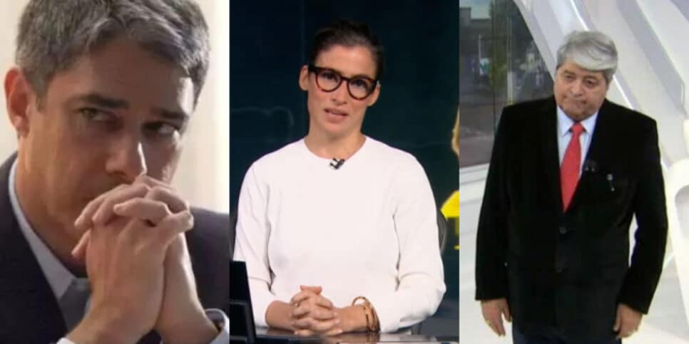 Jornalistas não conseguiram segurar emoção ao vivo na TV (Imagem: Montagem)