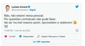 Luciano Amaral, o Pedro do Castelo Rá Tim Bum não participará do reencontro (Foto: Reprodução / Twitter)