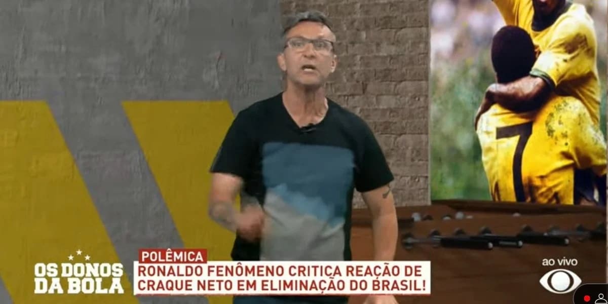 O apresentador explodiu ao vivo em recado ao ex-jogador e não perdoou segredo