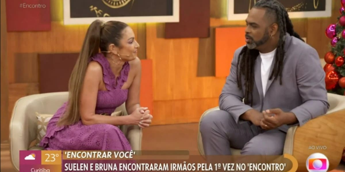 Patrícia Poeta e Manoel Soares no Encontro (Foto: Reprodução)