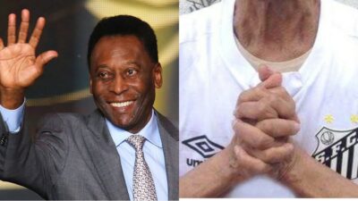 Pelé e sua mãe (Foto: Montagem)