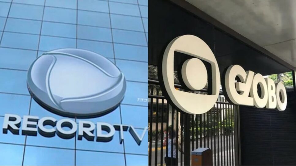 Fachadas da Record TV e TV Globo