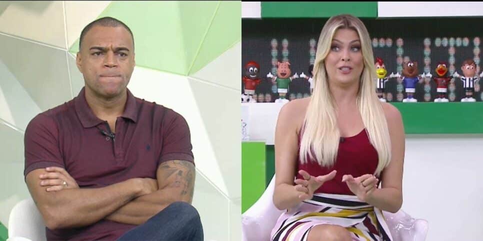 Denílson ficou fora do Jogo Aberto e Renata Fan fez comunicado (Foto: Reprodução)