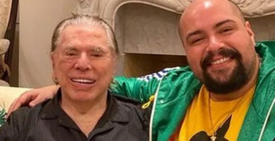 Silvio Santos e seu neto Tiago Abravanel