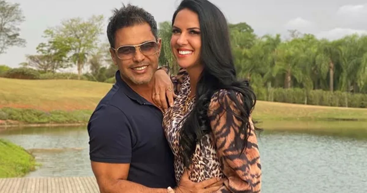 O sertanejo ao lado de sua noiva (Foto: Reprodução)