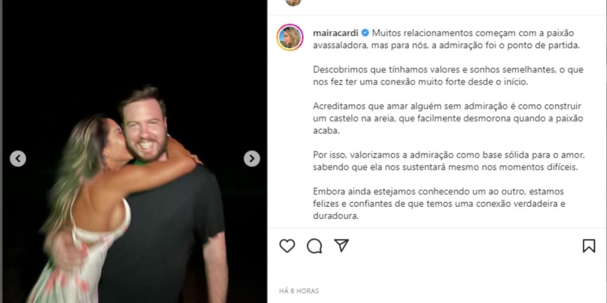 Maíra Cardi assume relacionamento com Thiago Nigro (Imagem Reprodução Instagram)