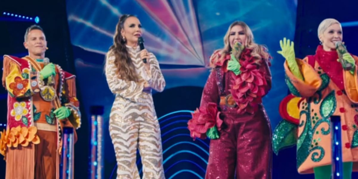 Rosana, Patrícia Marx e Sylvinho Blau-Blau eram o trio de suculentas no The Masked Singer (Imagem Reprodução Internet)