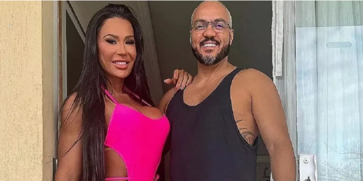 Gracyanne Barbosa e o marido Belo (Imagem Reprodução Internet)