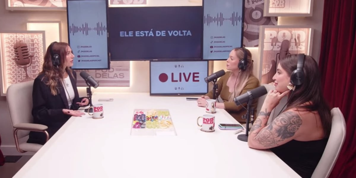 Sasha participa do PodDelas de Tata Estaniecki e Boo Unzueta (Imagem Reprodução Youtube)