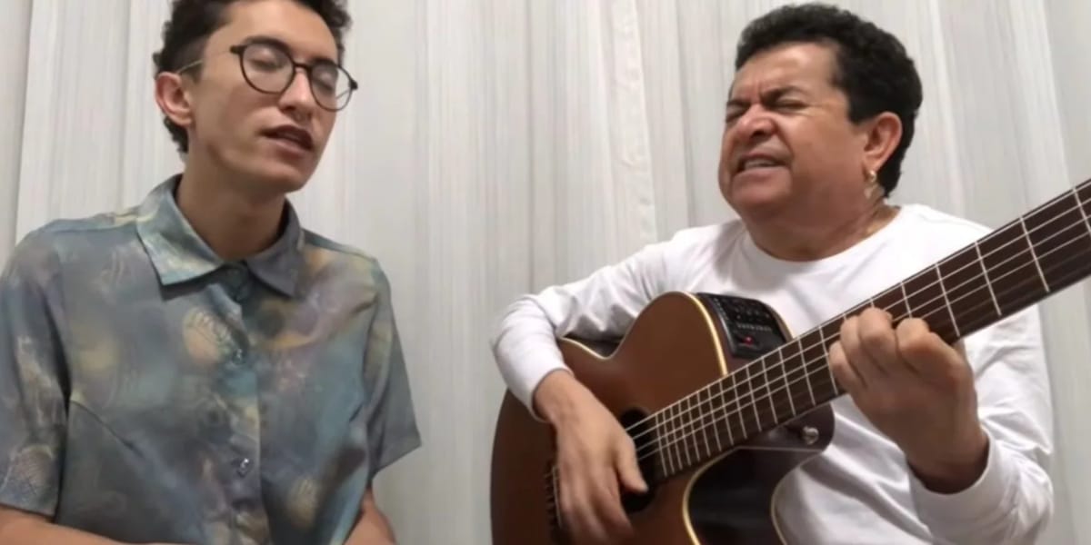 Gabeu e seu pai, o sertanejo Solimões (Imagem Reprodução Internet)