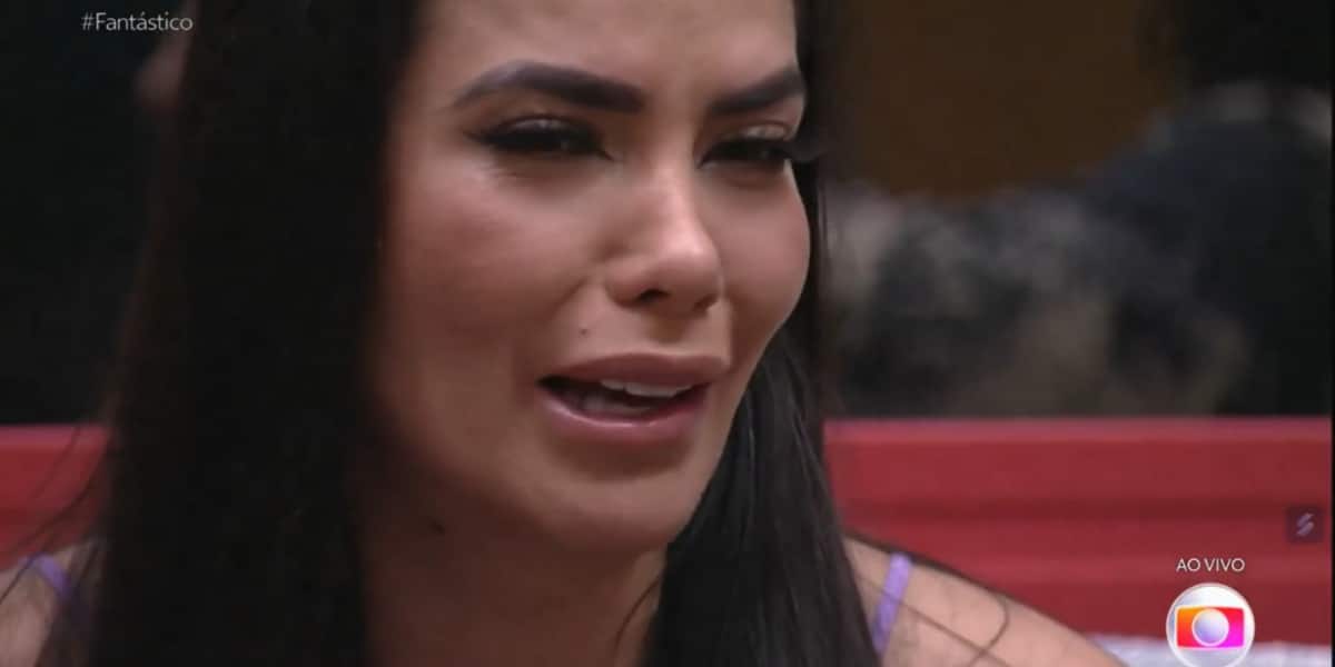 Reação de Dania Mendez ao saber da expulsão de Mc Guimê e Cara de Sapato do BBB23 (Imagem Reprodução Globo)