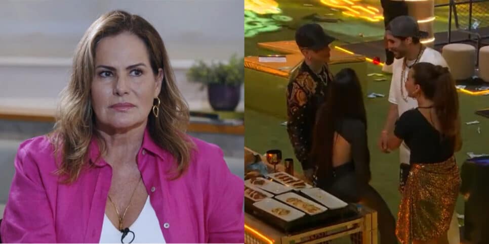 No Fantástico, Renata Ceribelli comenta com psicóloga expulsão de Mc Guimê e Cara de Sapato do BBB23 (Imagem Reprodução Globo)