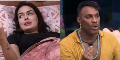 Imagem do post BBB23: De volta no jogo, Fred Nicácio e Larissa contam tudo o que viram fora da casa para os confinados