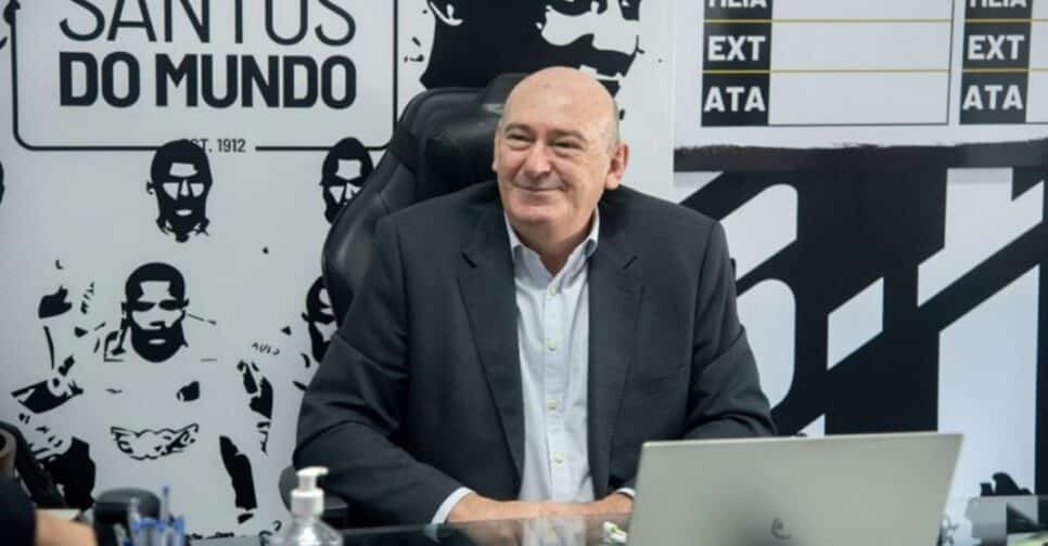 O presidente do Santos, Andrés Rueda