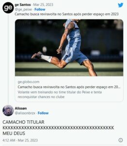 Camacho não é unanimidade entre os torcedores (Foto: Reprodução / Twitter)