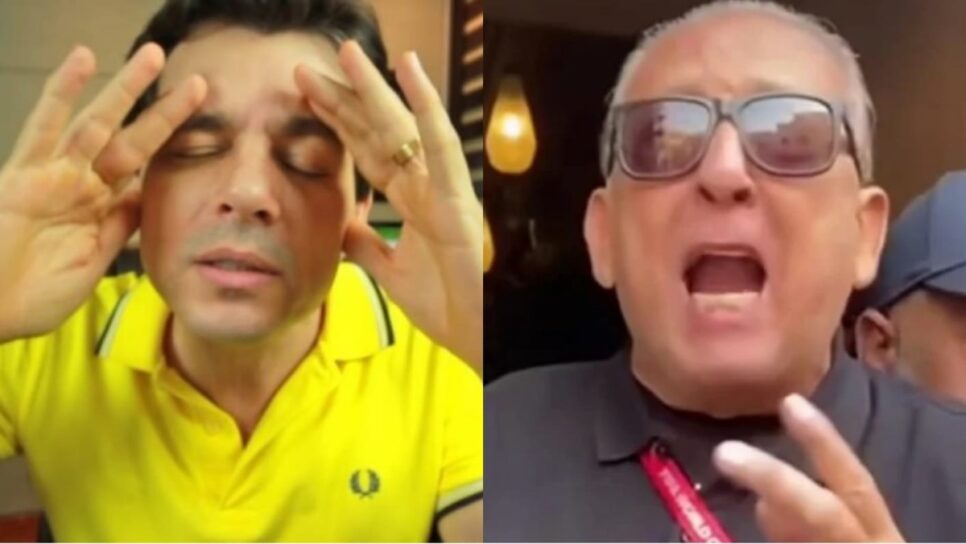 Celso Portiolli e Galvão Bueno nas redes sociais