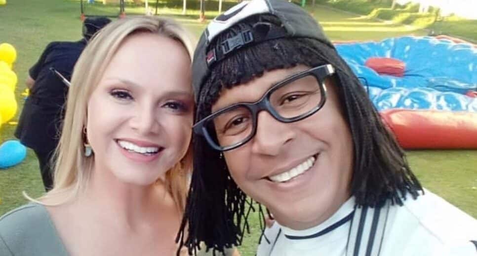 Eliana e seu ex assistente de palco, o Chiquinho