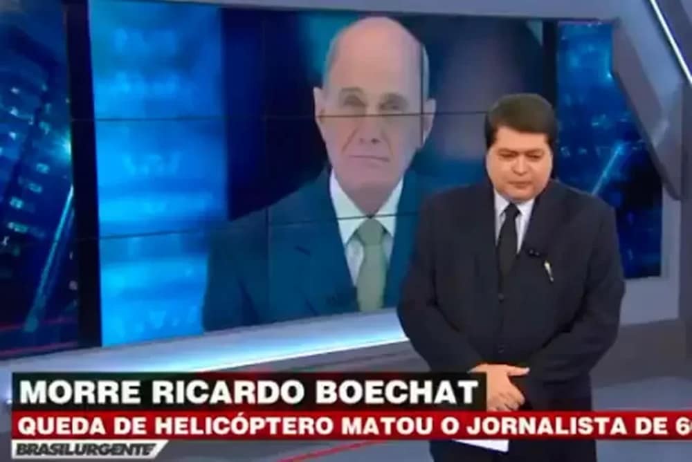 José Luiz Datena chorou muito ao noticiar morte de Ricardo Boechat 