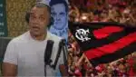 Comentarista esportivo Denílson (Fotos: Reprodução/ Podcast Denílson Show/ Flamengo/ Montagem)