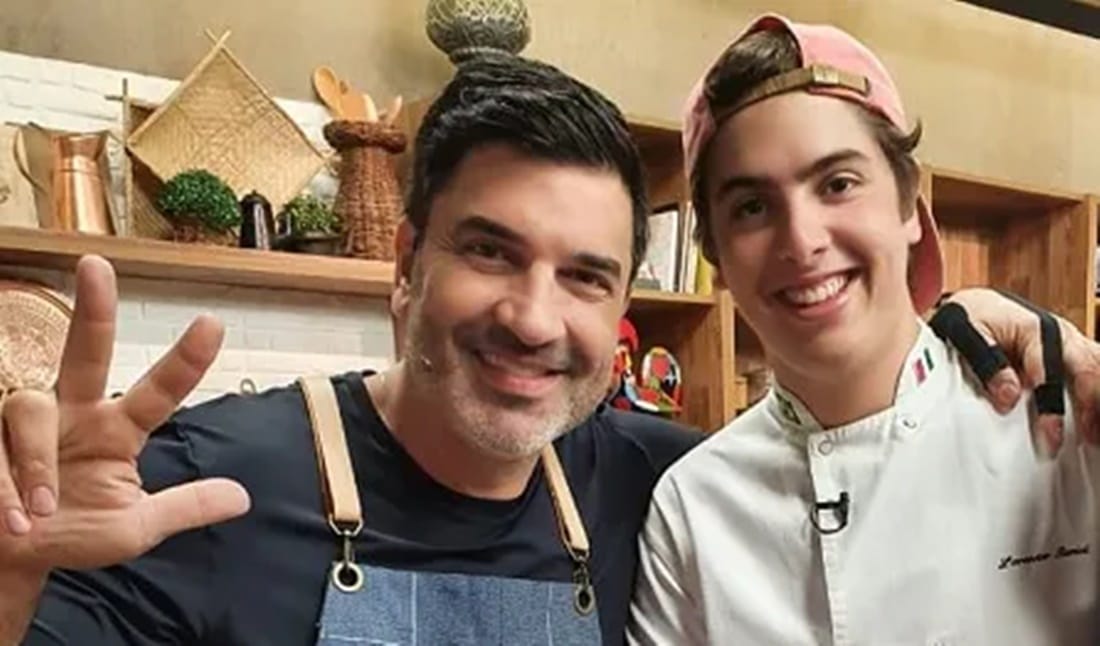 Edu Guedes e o chef Lorenzo Ravioli