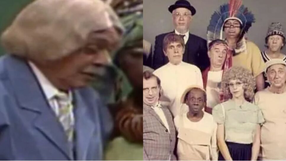 Chico Anysio e seus alunos da Escolinha