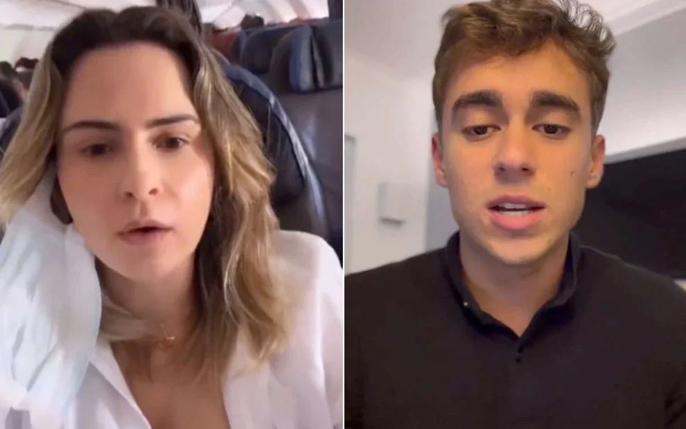 Ana Paula Renault entra em discussão com deputado Nikolas Ferreira dentro de avião: 'Crime'