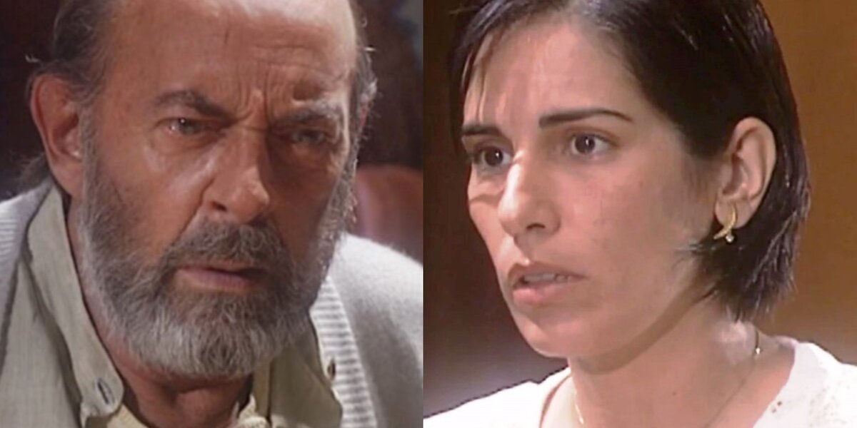 Geremias (Raul Cortez) e Rafaela (Gloria Pires) em cenas de O Rei do Gado (Foto: Reprodução / Globo)